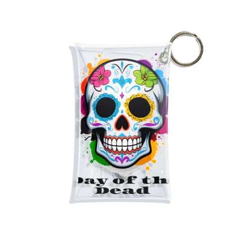 Day of the Dead スカル Mini Clear Multipurpose Case