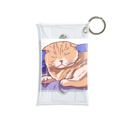 お昼寝中の猫 Mini Clear Multipurpose Case