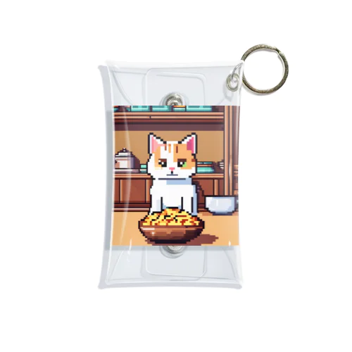 ご飯を待っている猫 Mini Clear Multipurpose Case