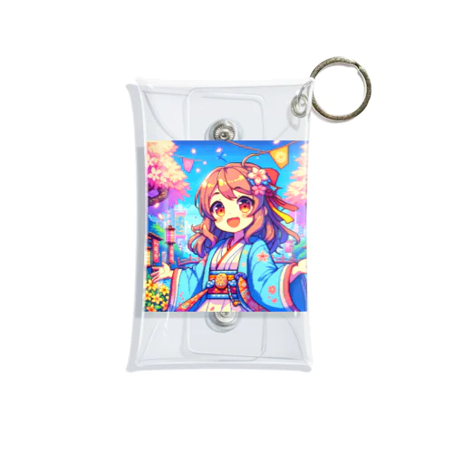 Colorful girl / type1 Mini Clear Multipurpose Case