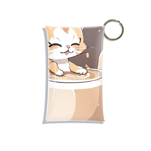 のほほんカプチーノ猫🐱 Mini Clear Multipurpose Case