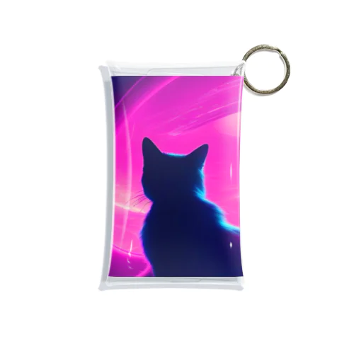 空に思いはせる猫 Mini Clear Multipurpose Case