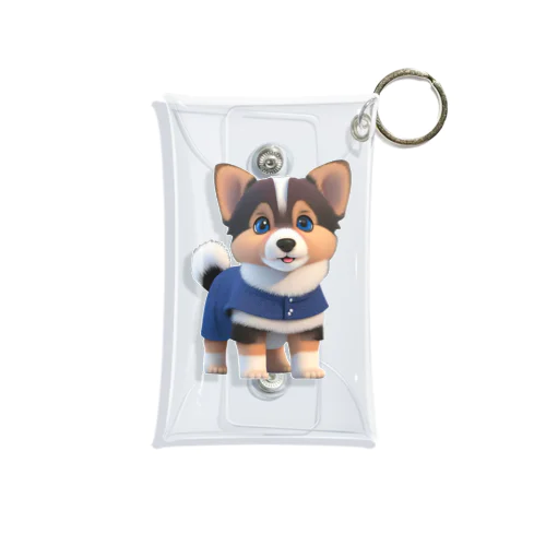 可愛い３D犬 Mini Clear Multipurpose Case