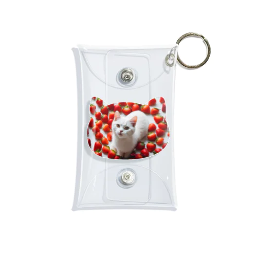 いちごねこ Mini Clear Multipurpose Case