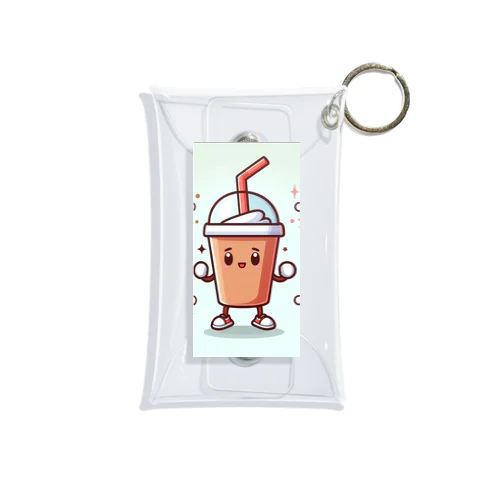 一緒に飲みたくなるかわいいドリンクのキャラクター Mini Clear Multipurpose Case