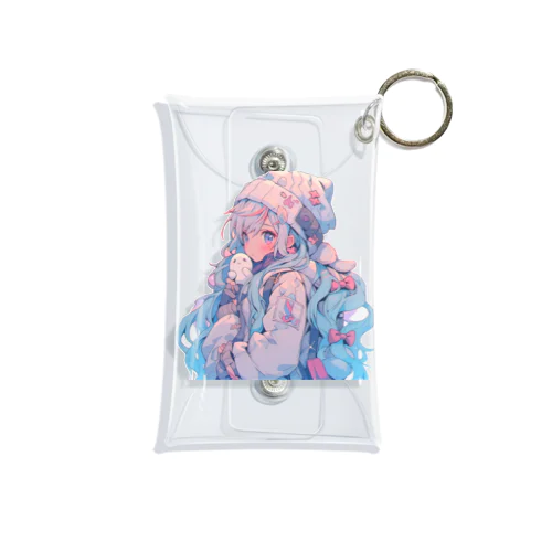 ニット帽を被ったかわいい女の子 Mini Clear Multipurpose Case