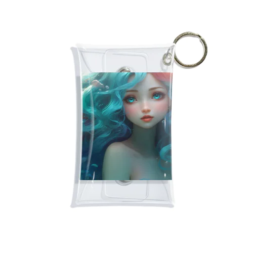 Mint mermaid Mini Clear Multipurpose Case