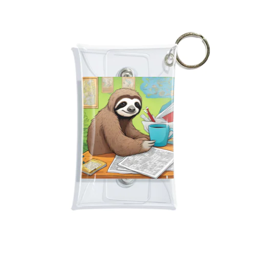 "A Sloth Trying Various Things"  Mini Clear Multipurpose Case