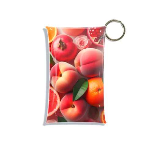 ざくろ、桃、柑橘の実/Pomegranate,Peach,Citrus Mini Clear Multipurpose Case