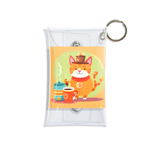 コーヒー猫マン Mini Clear Multipurpose Case