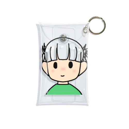 髪色自在な女の子（ツインお団子） Mini Clear Multipurpose Case