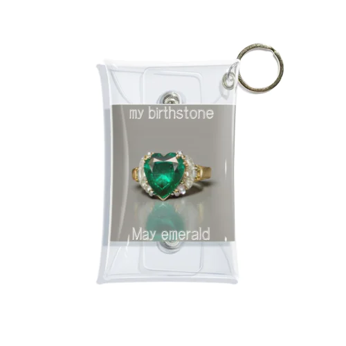 Birthstone/heart-shaped ring/May Mini Clear Multipurpose Case