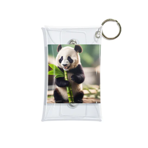 新鮮な竹を見つけて喜ぶパンダの喜び Mini Clear Multipurpose Case