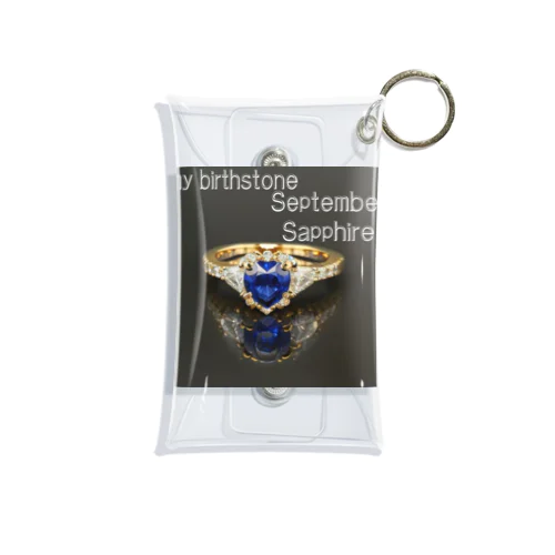 Birthstone/heart-shaped ring/September Mini Clear Multipurpose Case