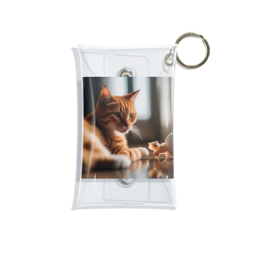 遊んでいる猫 Mini Clear Multipurpose Case