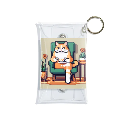 ドット猫　ティータイム Mini Clear Multipurpose Case