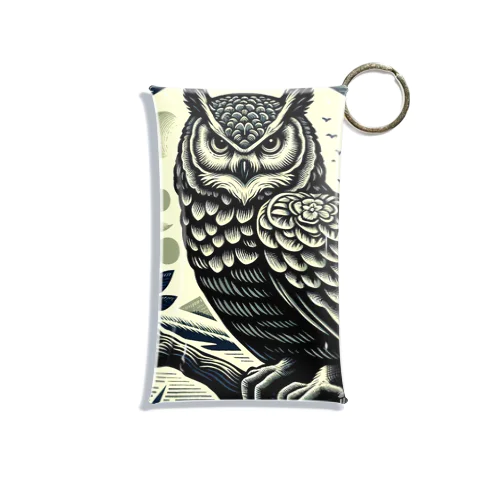 Owl gazing from a branch Mini Clear Multipurpose Case