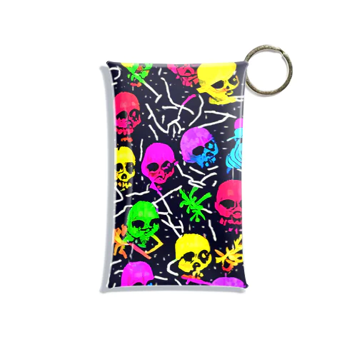 ドクロいっぱい💀 Mini Clear Multipurpose Case