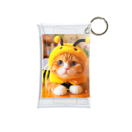 ミツバチ🐝のコスプレをした🐱にゃんこ🐾 Mini Clear Multipurpose Case