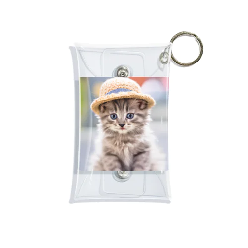 帽子　猫 Mini Clear Multipurpose Case