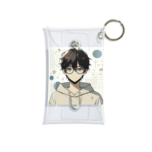 メガネキャラ（ブルウくん）２ Mini Clear Multipurpose Case