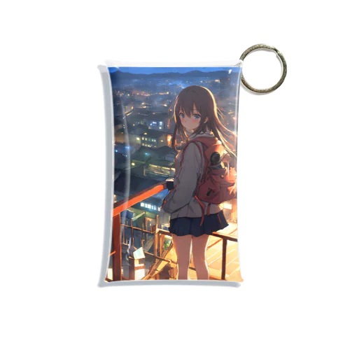 二次元の女の子 Mini Clear Multipurpose Case