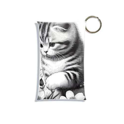 春の子猫のスコティッシュフォールド Mini Clear Multipurpose Case