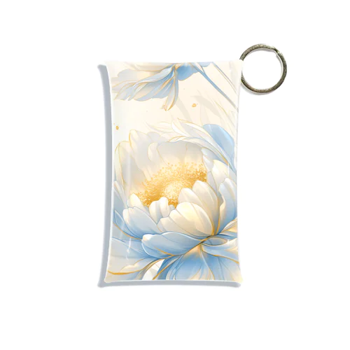 Lucky Flower Silver Blue Mini Clear Multipurpose Case