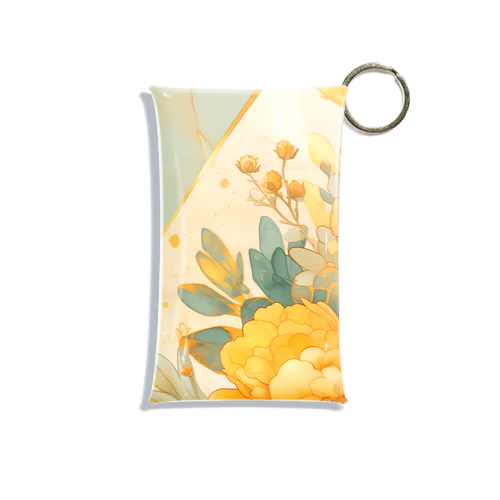 Lucky Flower Green Yellow Mini Clear Multipurpose Case