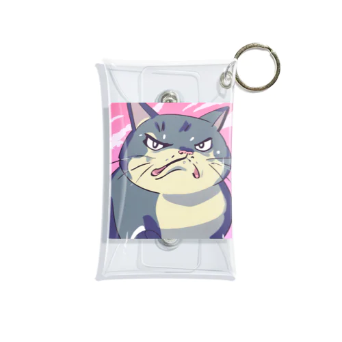 怒る猫 Mini Clear Multipurpose Case