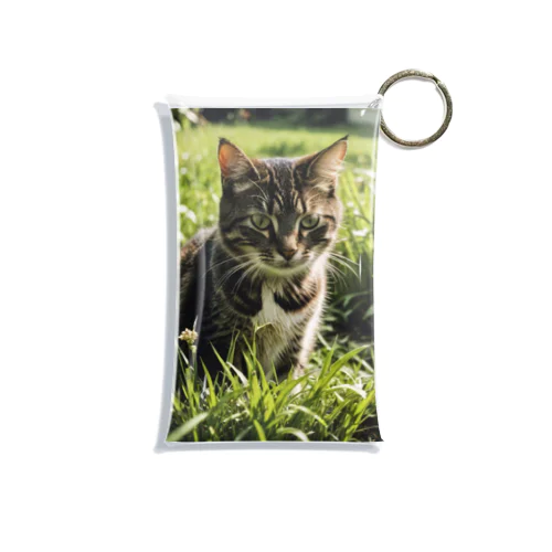 草むらの猫 Mini Clear Multipurpose Case