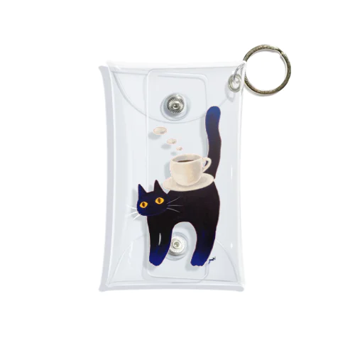 kuroneko  黒猫コーヒー Mini Clear Multipurpose Case