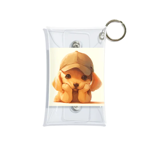 キャプをかぶった可愛い子犬 Marsa 106 Mini Clear Multipurpose Case