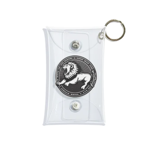 LION IN A CIRCLE Mini Clear Multipurpose Case