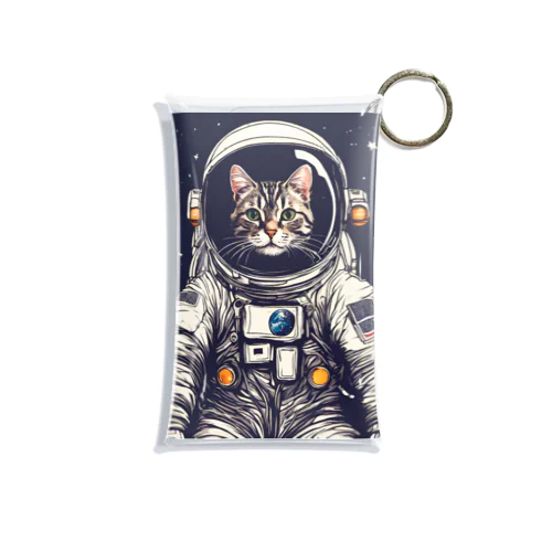 猫の宇宙飛行士 Mini Clear Multipurpose Case