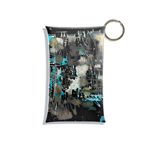 ほにゃららチャコールと青（黒ベース） Mini Clear Multipurpose Case