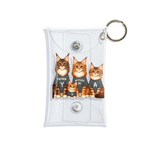 猫の家族 Mini Clear Multipurpose Case