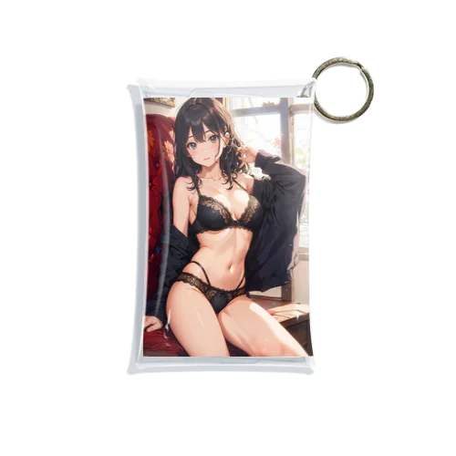 黒髪美女 Mini Clear Multipurpose Case