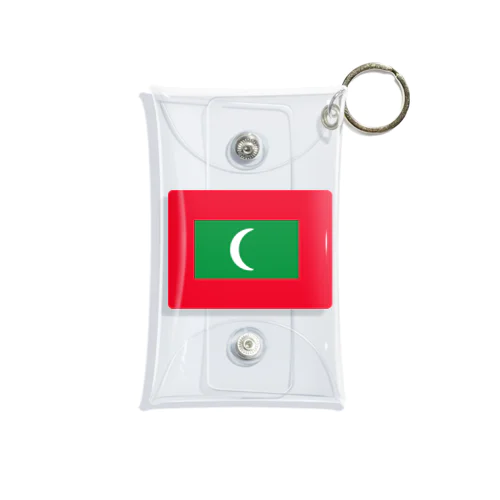 モルディブの国旗 ミニクリアマルチケース