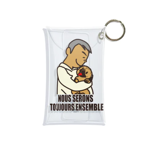 【パパとわんこ（papa et chien)】Nous serons toujours ensemble. Mini Clear Multipurpose Case