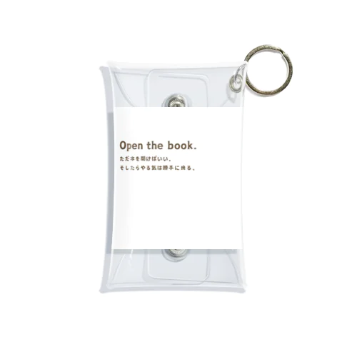 Open the book。やる気を待つな。 Mini Clear Multipurpose Case