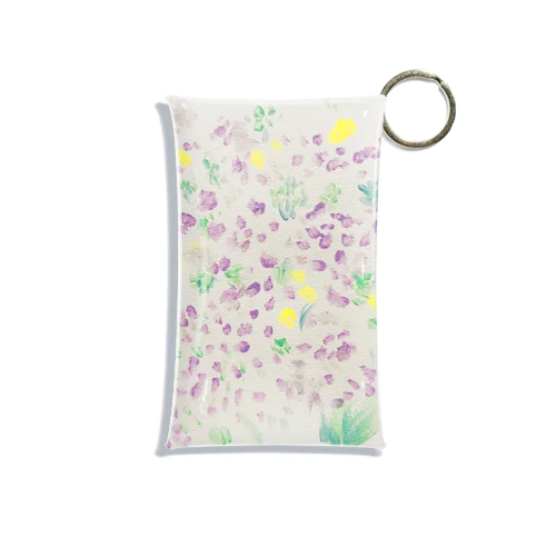 むらさきのお花畑 Mini Clear Multipurpose Case