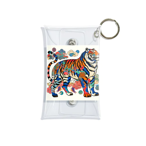 浮世絵風　虎（威風堂々）"Ukiyo-e Style: Majestic Tiger" "浮世绘风格：威风凛凛的虎" Mini Clear Multipurpose Case