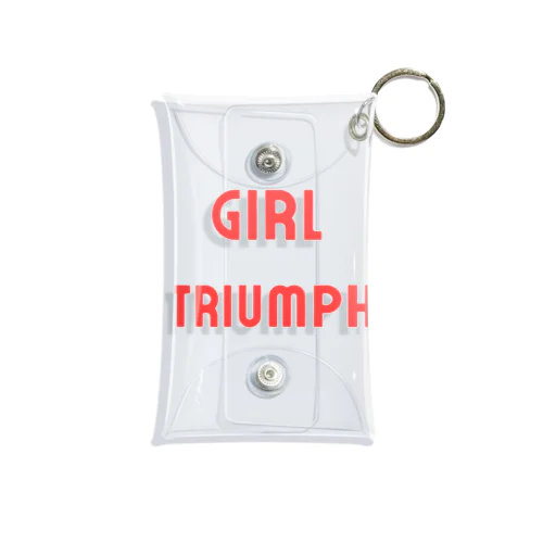 Girl Triumph-女性の勝利や成功を表す言葉 ミニクリアマルチケース