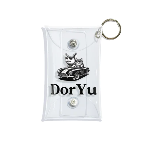 【DorYu】Pig and Cat Drive Mini Clear Multi-case Mini Clear Multipurpose Case