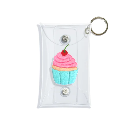 cupcake embroidery Mini Clear Multipurpose Case