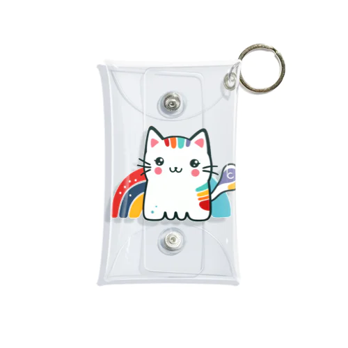 虹のねこ Mini Clear Multipurpose Case