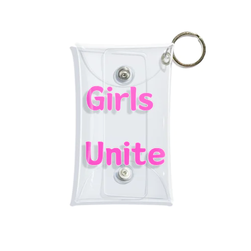 Girls Unite-女性たちが団結して力を合わせる言葉 Mini Clear Multipurpose Case