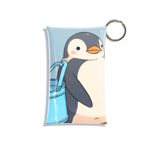かわいいペンギンとおもちゃのバケツ Mini Clear Multipurpose Case