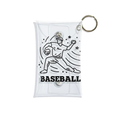 BASEBALL LEFT PITCHER Mini Clear Multipurpose Case